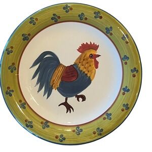 Milson & Louis Rooster Chicken Porcelain Plate Hand Painted